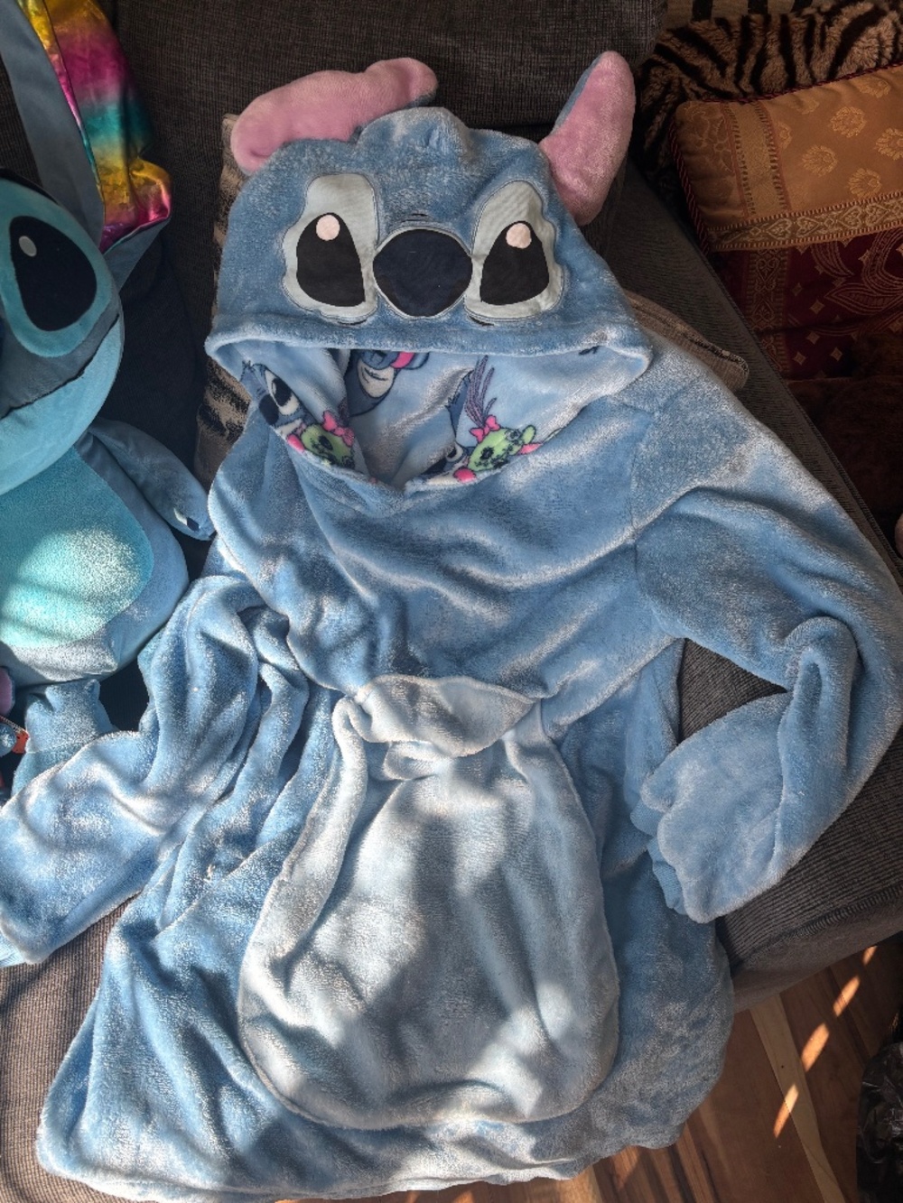 Stitch hooded blanket sweater